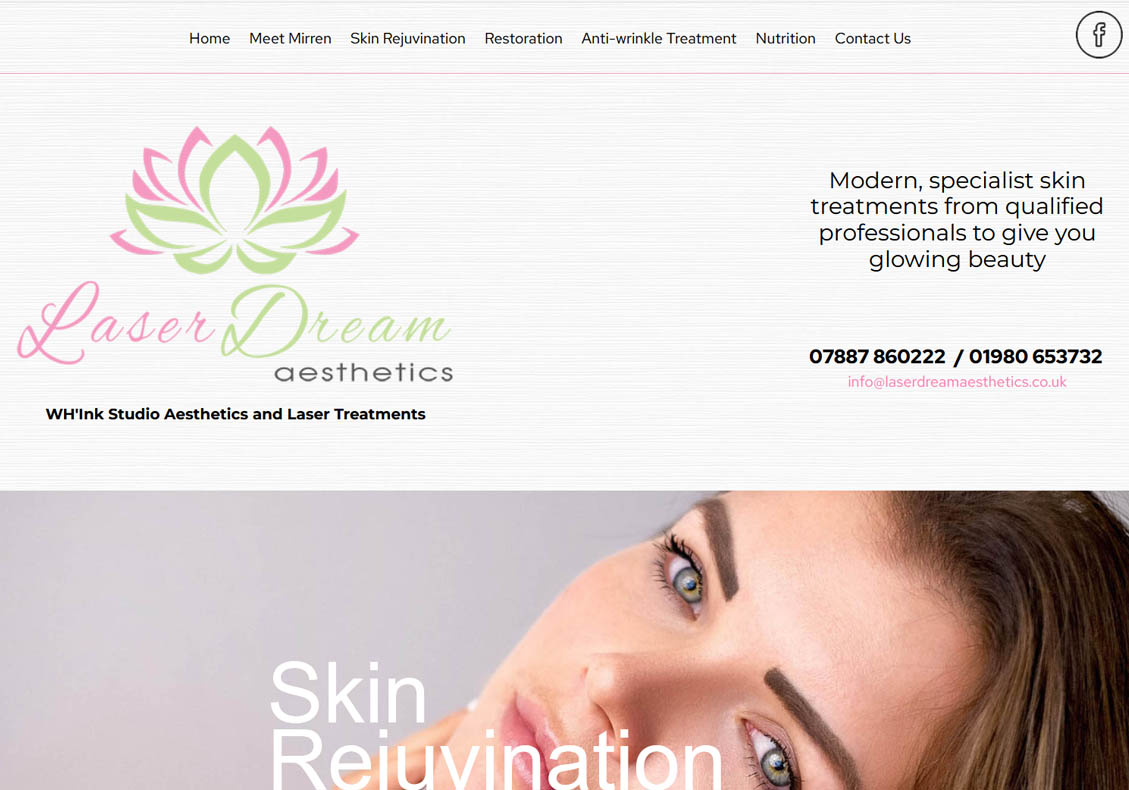 LaserDream Aesthetics website from Ringstones Media